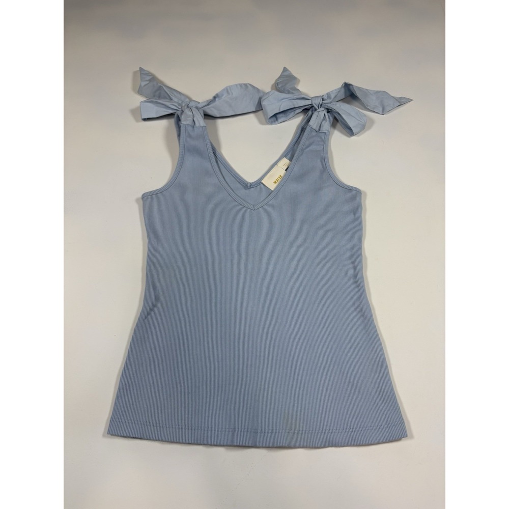 Anthropologie The Rafaela Bow-Tie Tank by Maeve Baby Blue Size Small